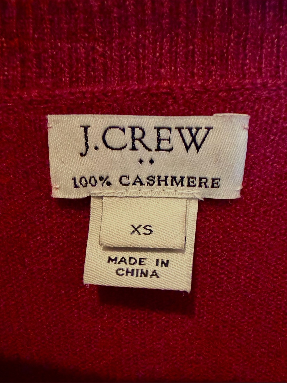 J.Crew Women’s 100% Cashmere Sweater - Dark Red (XS)